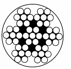 Трос нержавеющий АРТ 814593 A4  с плетением  7х7 сред. жёстк. в прозрачной оплетке ПВХ - AISI 316